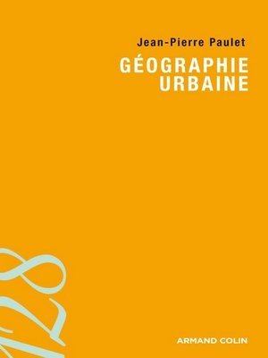 cover image of Géographie urbaine